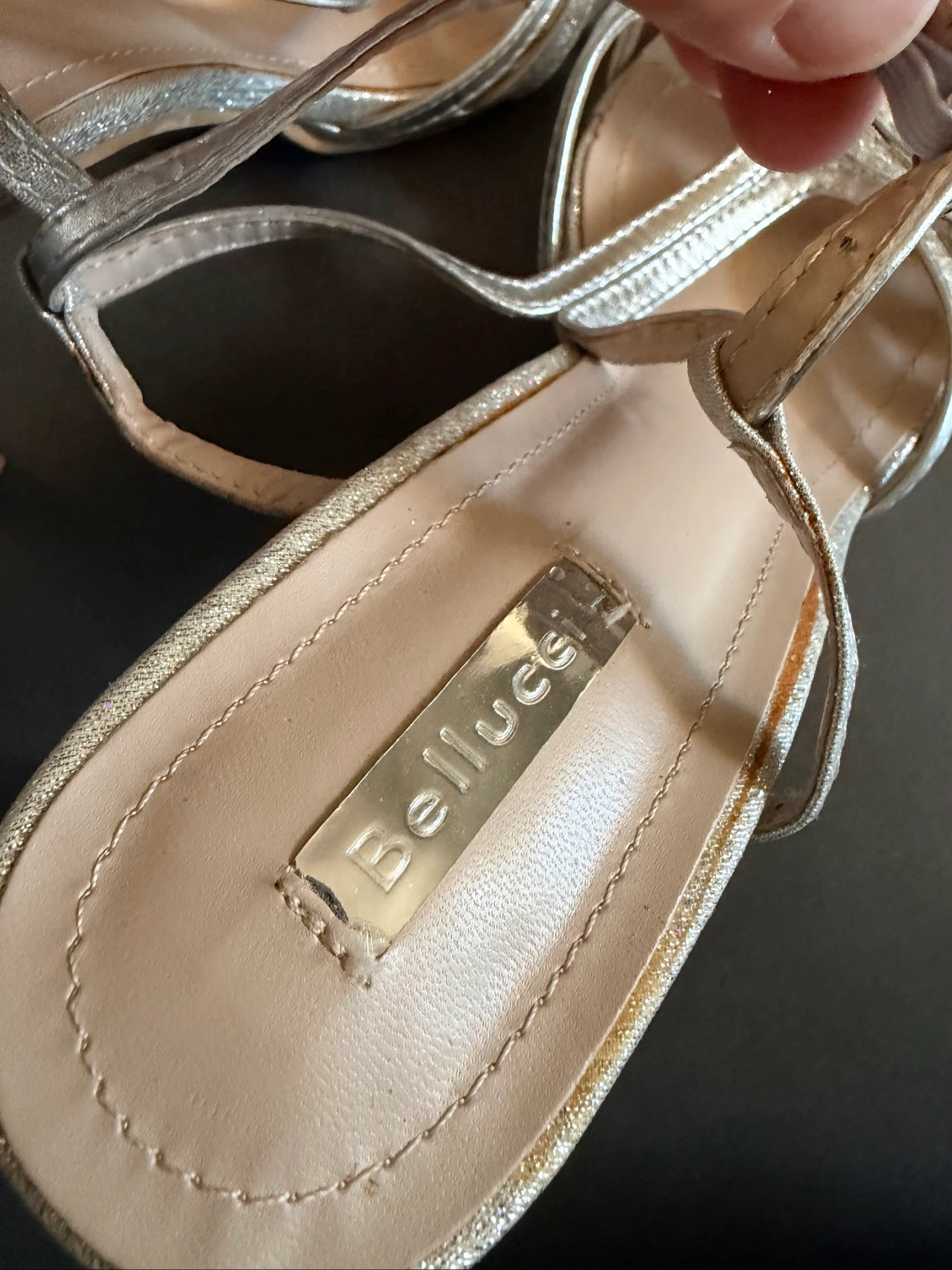 Sandalias de tacón plateadas Bellucci – Talla 39 – photo 4